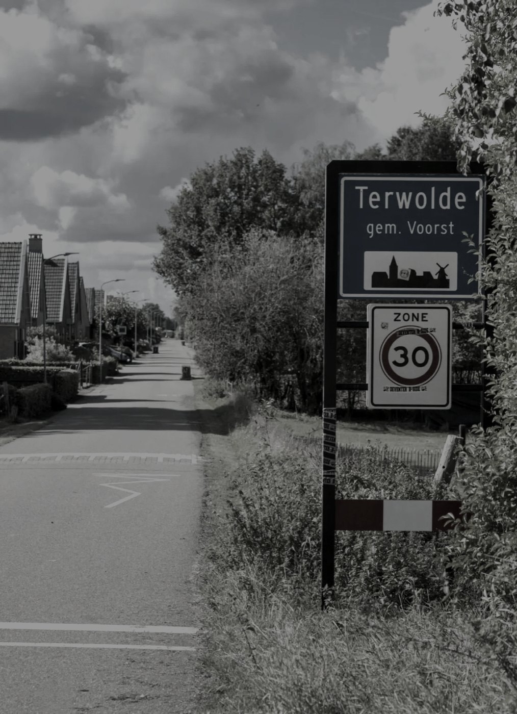 Het plaatsnaambord van Terwolde, gemeente Voorst