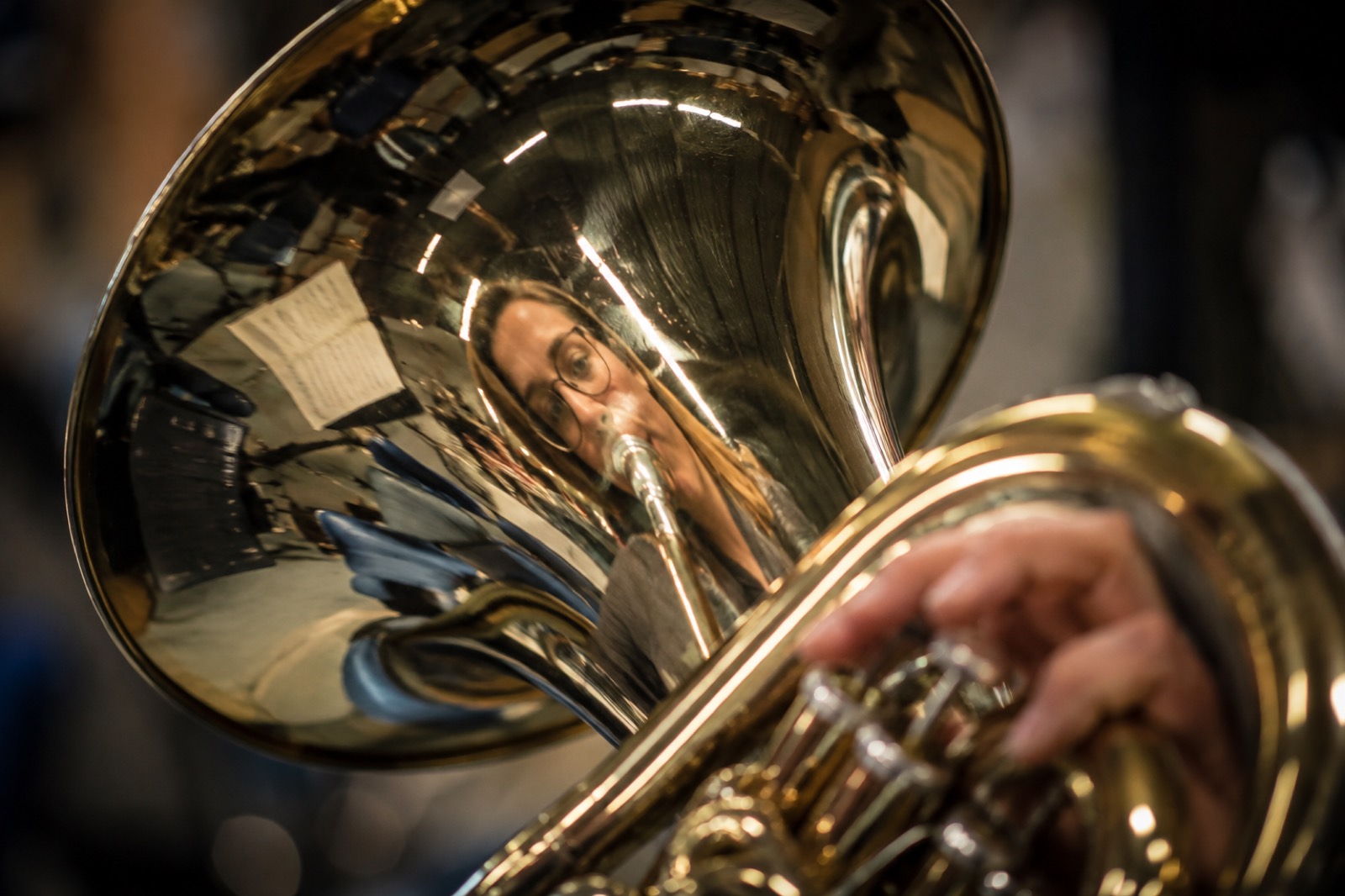 Bezetting van het orkest tijdens een repetitie