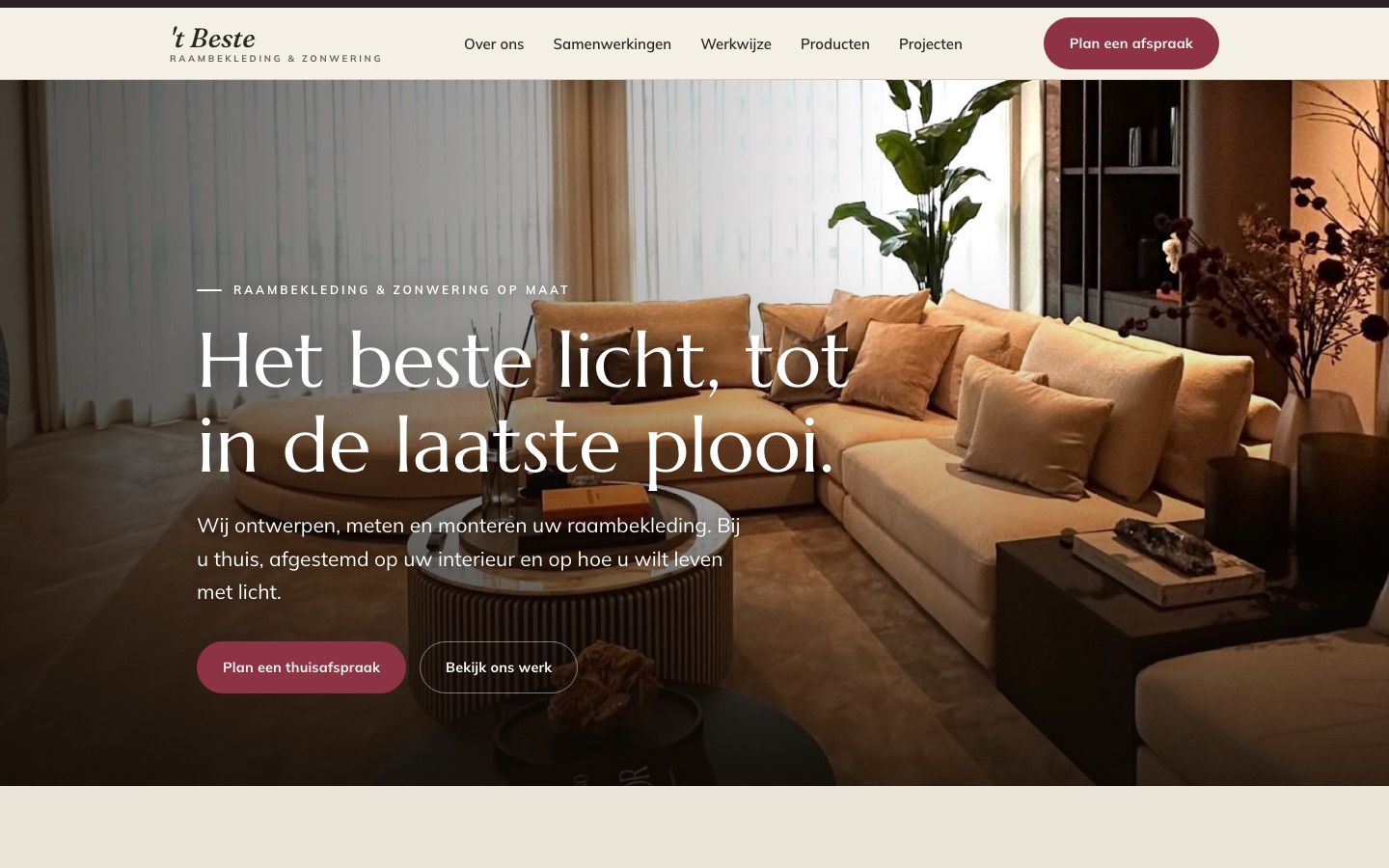 Homepage van 't Beste