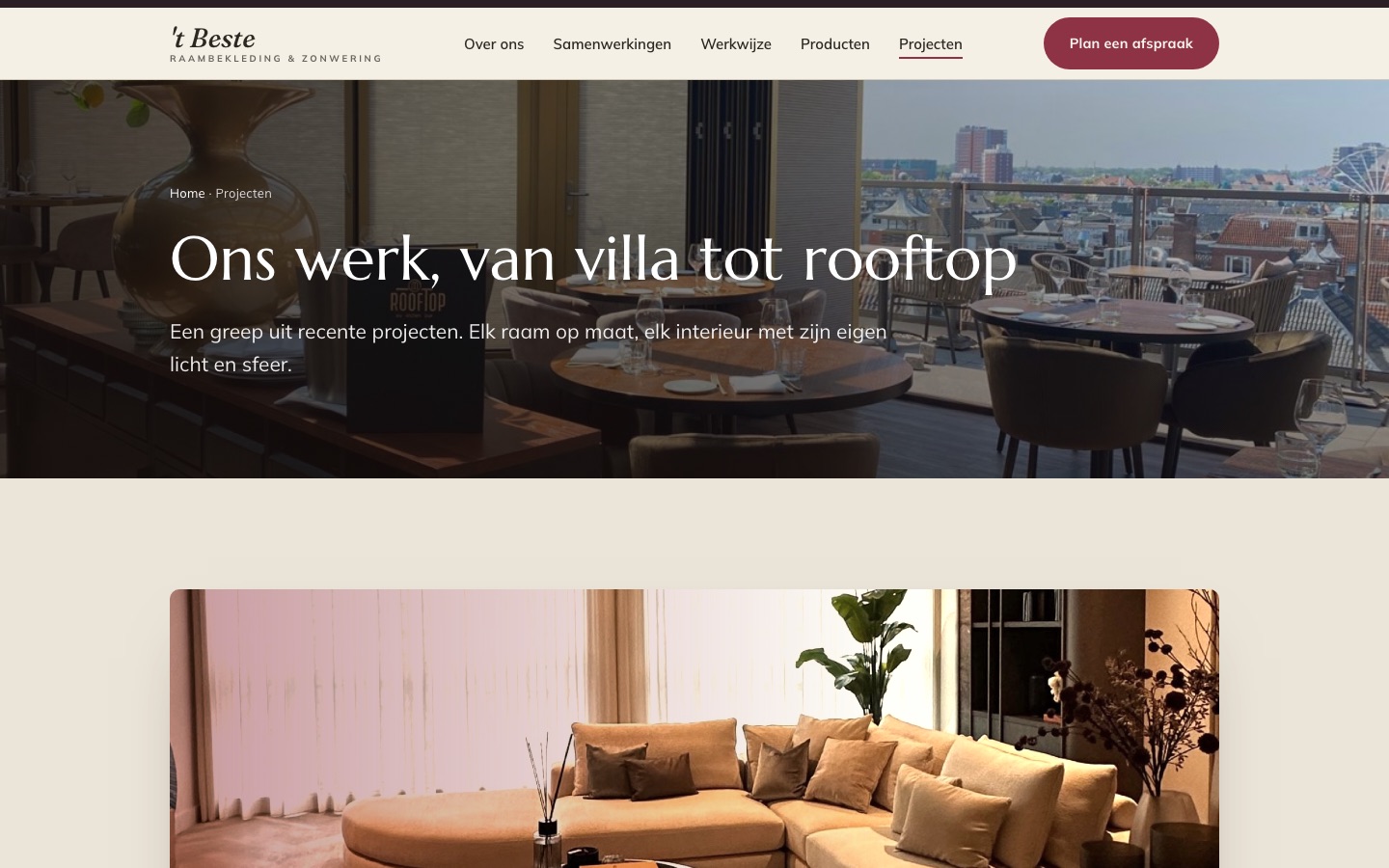 Projectenpagina van 't Beste